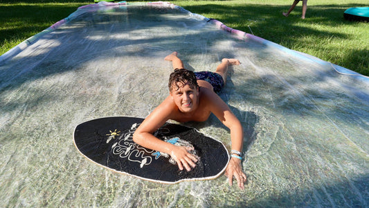 We Built A Skimboard Track in Our Backyard